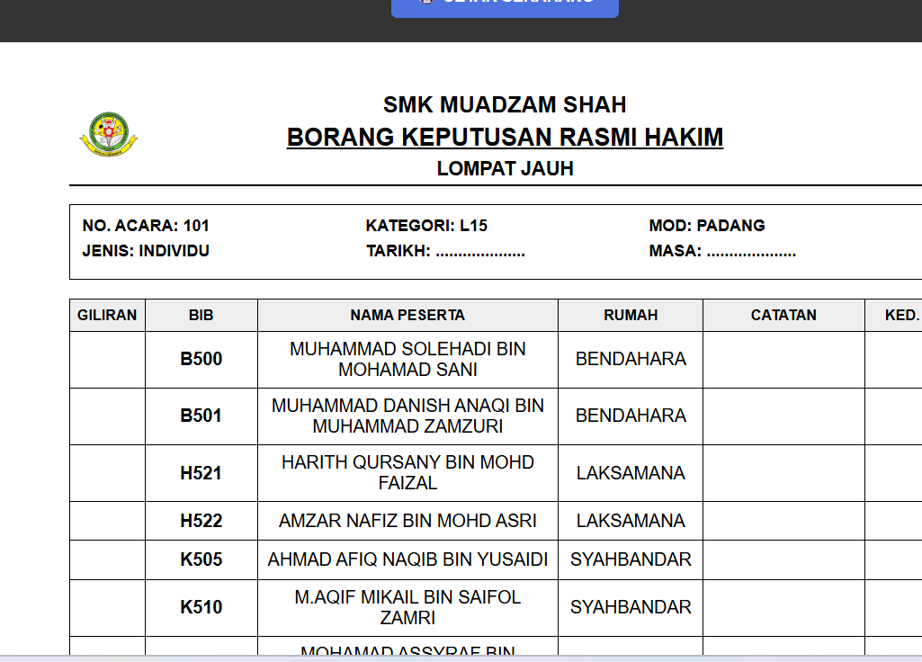 Borang Hakim
